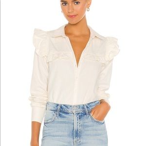 NWT Free People Samantha Button Down Blouse (Size Small)